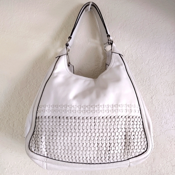 COACH Maggie Madison Woven Leather Shoulder HoboBag  23385 - Picture 8 of 16